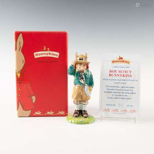 ROYAL DOULTON BUNNYKINS FIGURINE BOY SCOUT DB430