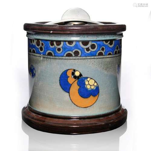 ROYAL DOULTON UNIQUE TITANIAN TOBACCO JAR W. SPRUNG LID