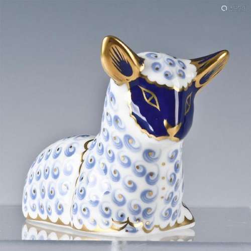 ROYAL CROWN DERBY ANIMAL FIGURINE, LAMB