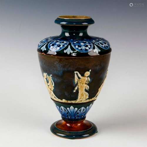 DOULTON LAMBETH GLAZED ART NOUVEAU NEOCLASSICAL VASE