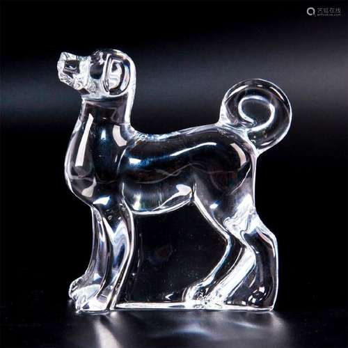 BACCARAT CRYSTAL ANIMAL FIGURINE, DOG