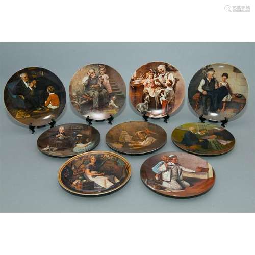 KNOWLES SET OF 9 NORMAN ROCKWELL COLLECTOR PLATES