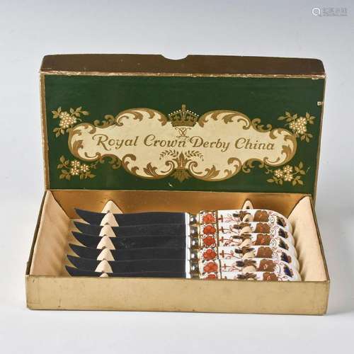 ROYAL CROWN DERBY ASIAN ROSE KNIFE SET