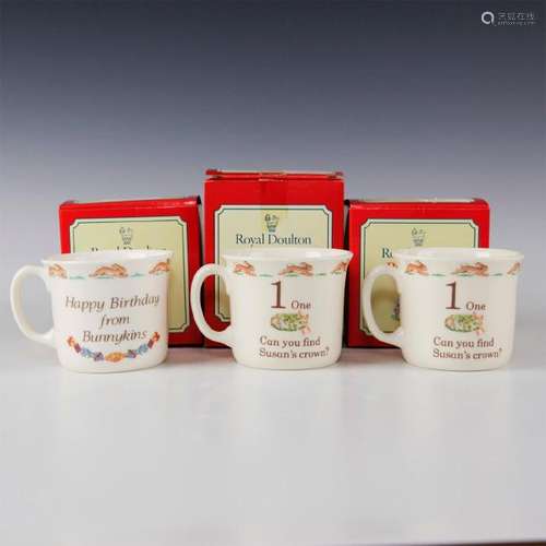 ROYAL DOULTON GROUP OF 3 BUNNYKINS MUGS