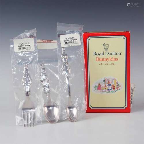 ROYAL DOULTON BUNNYKINS 3 PIECE SILVERPLATE BABY