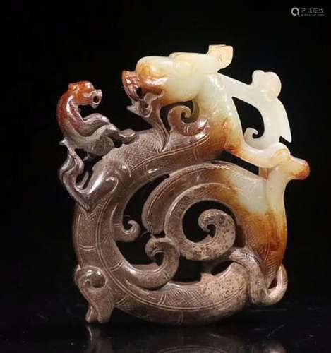 OLD JADE CANG LONG JIAO ZI PIECE