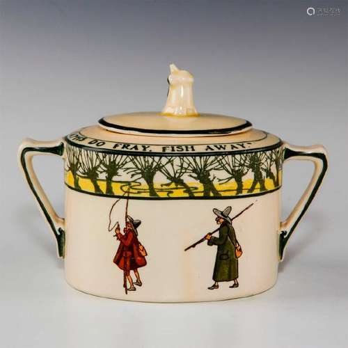 ROYAL DOULTON SUGAR BOWL, ISAAC WALTON GALLANT FISHERS