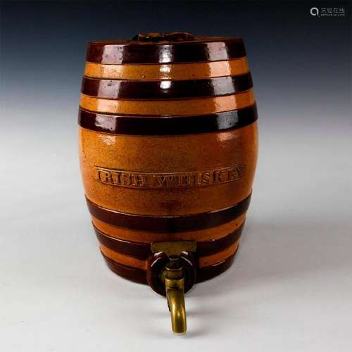 DOULTON LAMBETH STONEWARE IRISH WHISKEY BARREL