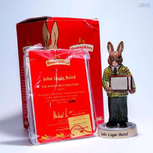 ROYAL DOULTON BUNNYKINS FIGURINE JOHN LOGIE BAIRD DB439