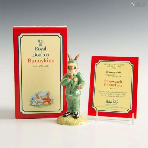 ROYAL DOULTON BUNNYKINS FIGURINE STOP WATCH DB253