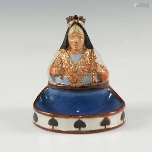 DOULTON LAMBETH STONEWARE BIBELOT QUEEN OF SPADES