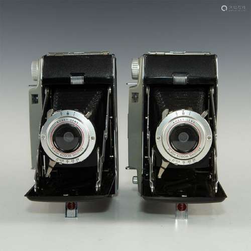 PAIR OF KODAK TOURIST II FOLDING CAMERAS