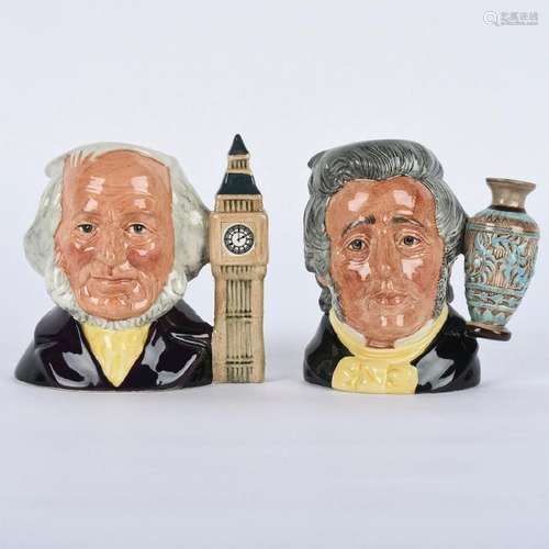 PAIR OF ROYAL DOULTON SMALL CHARACTER JUGS