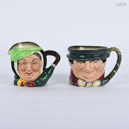 PAIR OF ROYAL DOULTON SMALL CHARACTER JUGS