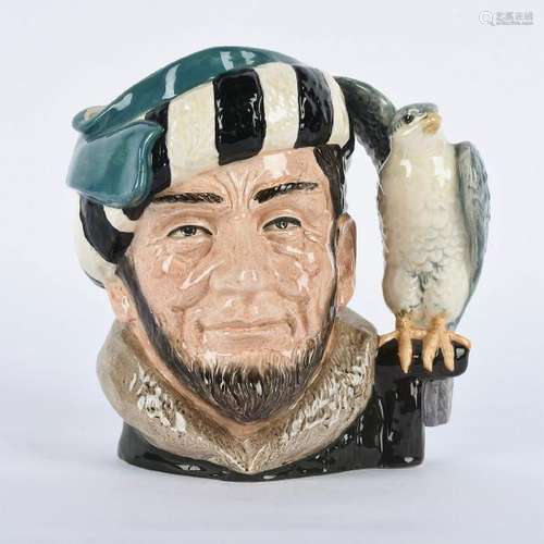 ROYAL DOULTON LARGE CHARACTER JUG, THE FALCONER D6533