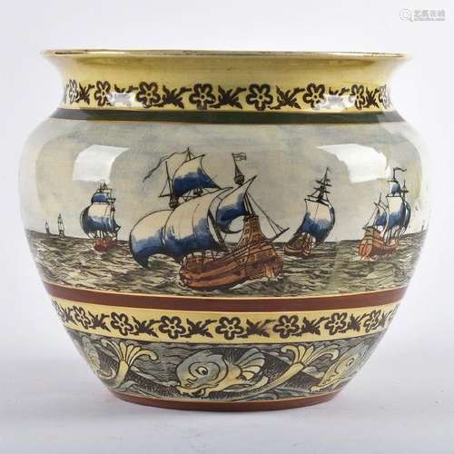 ROYAL DOULTON SHIPS SERIES WARE, POT VASE