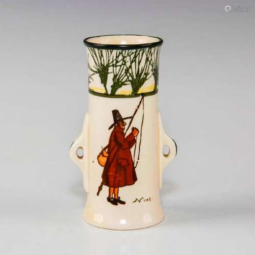 ROYAL DOULTON MINI VASE, ISAAC WALTON GALLANT FISHERS