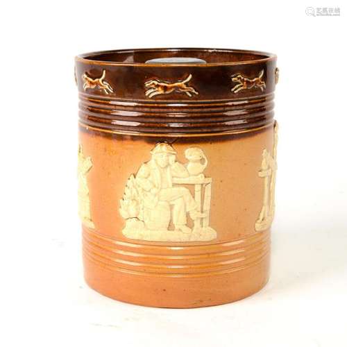 ROYAL DOULTON HUNTING WARE LIDDED BISCUIT JAR