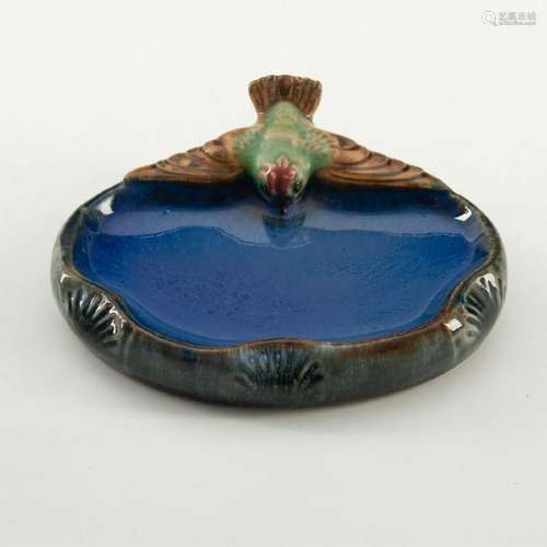 DOULTON LAMBETH STONEWARE BIBELOT ASHTRAY, HUMMINGBIRD