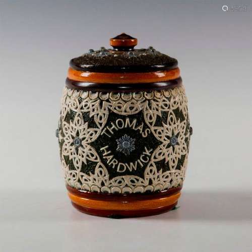 DOULTON SLATER'S PATENT IMPASTO LIDDED JAR