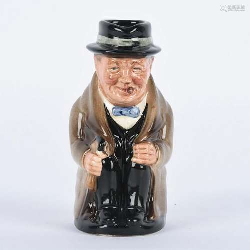 ROYAL DOULTON SMALL TOBY JUG, WINSTON CHURCHILL D6172