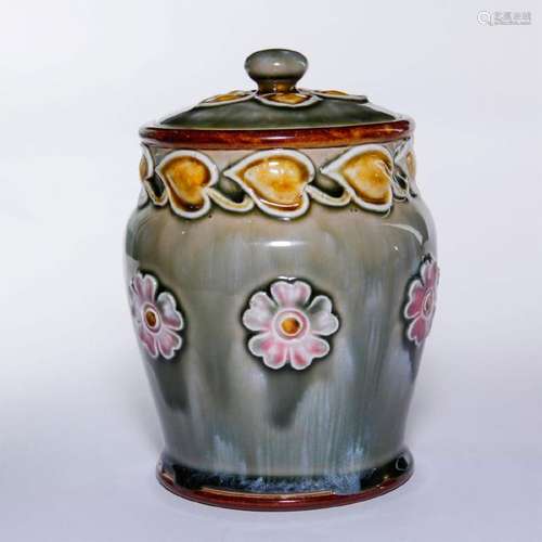 ROYAL DOULTON STONEWARE LIDDED GINGER JAR