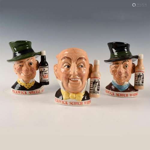 GROUP OF 3 JOHN HUMPHREYS POTTERY ADVERTISING WHISKEY