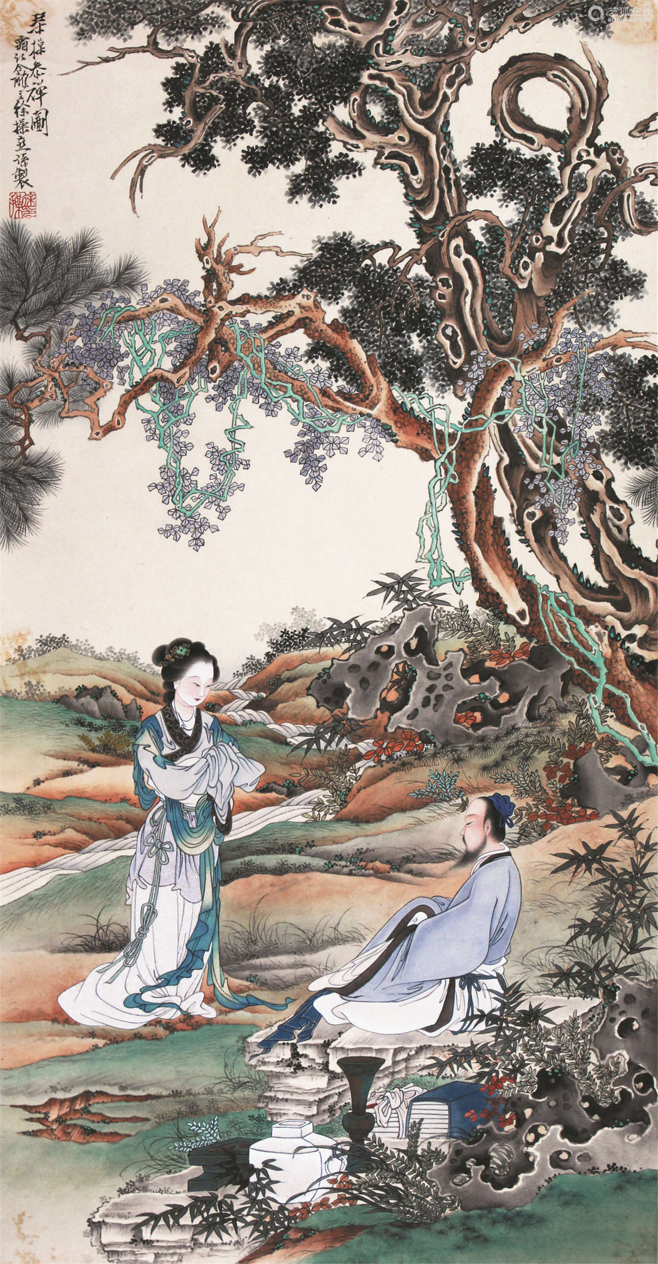 纸本 形制:立轴 徐操(1899-1962)字燕孙,我国著名的人物画家