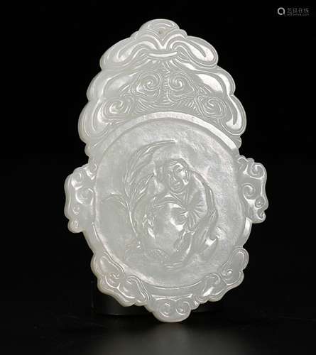 HETIAN JADE TONG ZI XIAN SHOU PENDANT