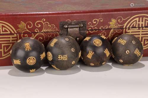OLD CHENXIANG WOOD EXERCISE BALL FOR 4