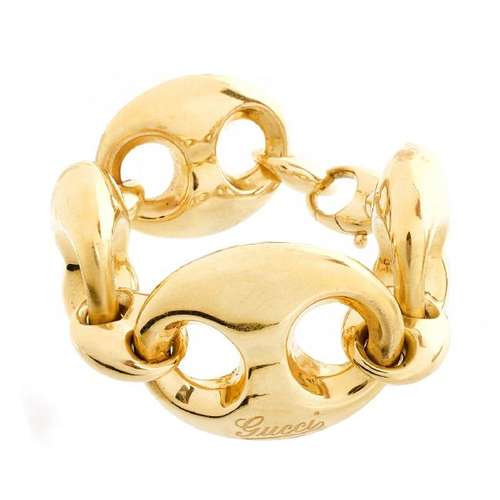 Vintage Gucci Jumbo Puff Link 18K Bracelet