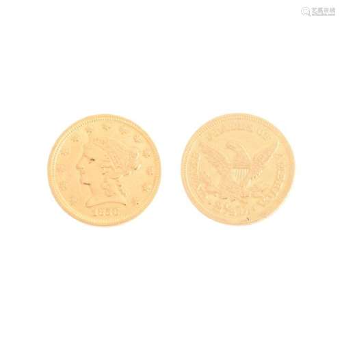 1856 US $2-1/2 Liberty Head Gold Coin