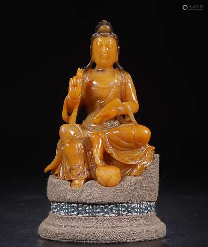 SHOUSHAN TIANHUANG STONE RU YI GUAN YIN BUDDHA