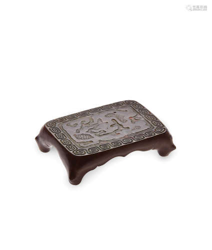 十七世紀 銅雲龍紋墨床