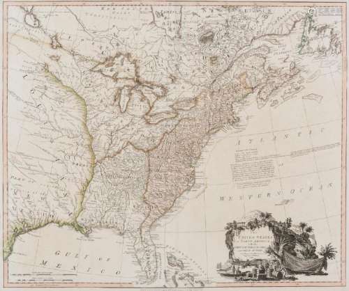 Faden N. America Map, 1796, Franklinia