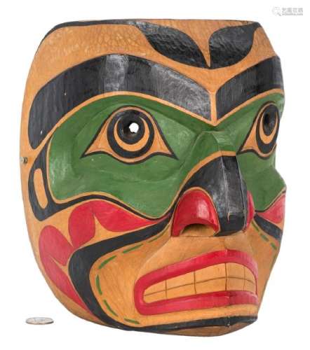 Randy Stiglitz Tlingit Carved Polychrome Mask