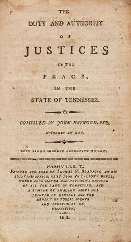 Haywood 1810 Duty of TN Justices of Peace