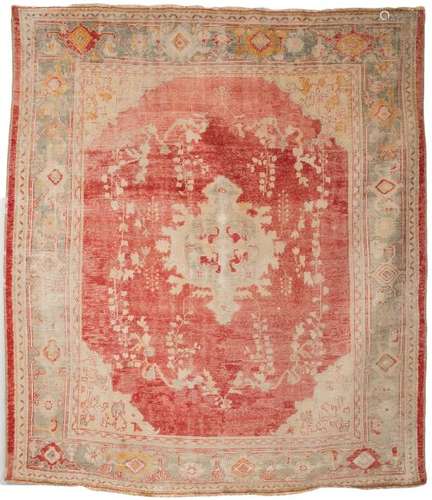 Antique Turkish Oushak Carpet