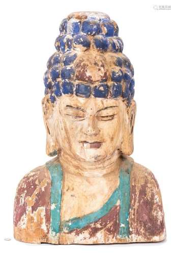 Polychrome Painted SE Asian Head