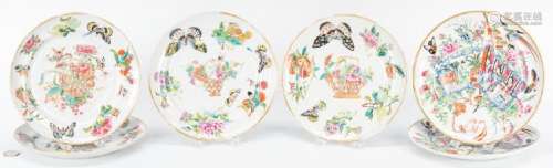 6 Chinese Export Porcelain Dessert Plates