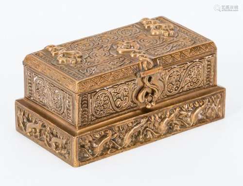 Tiffany Gilt Bronze Stamp Box