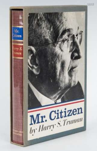 Harry Truman Signed Book, Mr. Citizen