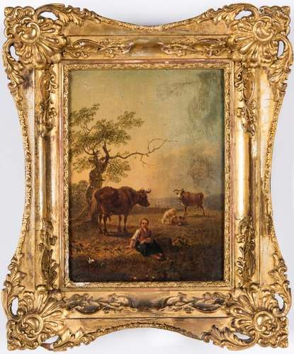 Johann Christian Klengel O/B, Landscape w/ Cows