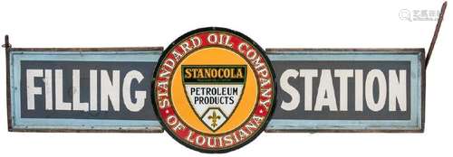 Stanocola Standard Oil Company Enameled Sign w/ Painted