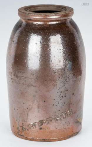 Middle TN Stoneware Jar, J. A. Roberts