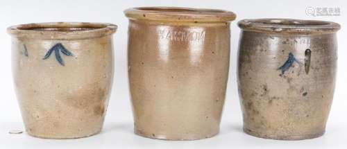 3 East TN M. P. Harmon Stoneware Jars