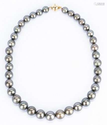 Grey Tahitian Cultured Pearl Necklace