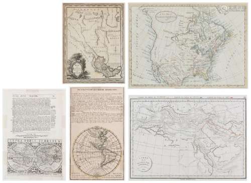 5 Maps of the World and North America, incl. Hondius