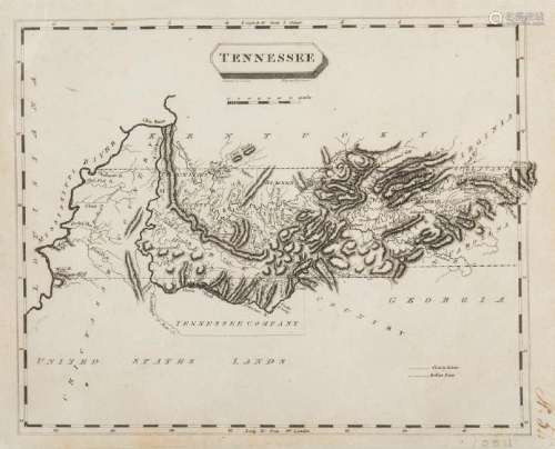 Tennessee Map, Samuel Lewis & Alexander Lawson, 1804