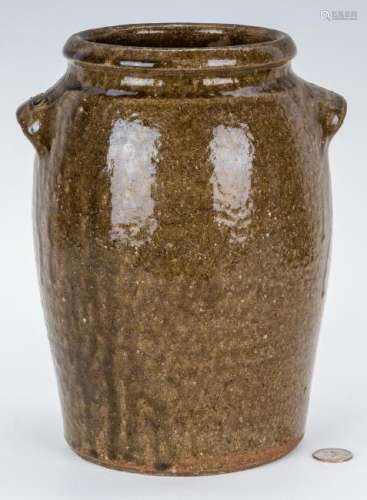 NC Stamped Daniel Seagle Pottery Stoneware Jar, One